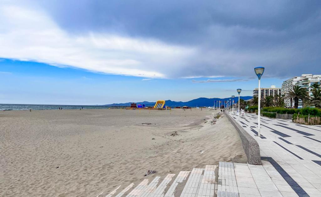Appartement Vue Mer Parking Prive Place Med Canet-en-Roussillon Exterior foto