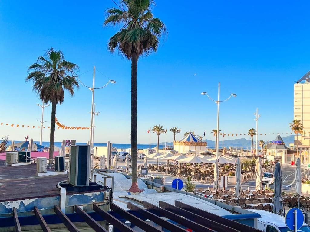 Appartement Vue Mer Parking Prive Place Med Canet-en-Roussillon Exterior foto